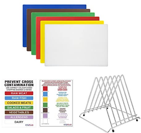 Hygiplas Chopping Board Pack Standard - 12(H) x 455(W) x 305(L) mm - 6 pc