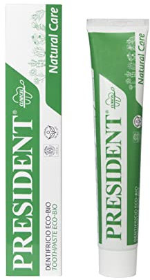 President DENTIFRICIO ECO-BIO senza Mentolo e senza Fluoro. Protezione totale e naturale di denti e gengive. Azione antibatterica e lenitiva naturale - 75 ml