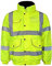 Warnjacke für Herren, hohe Sichtbarkeit, gepolsterte Winterjacke, versteckte Kapuze, Größen S bis 6XL Gr. XXXXX-Large, gelb