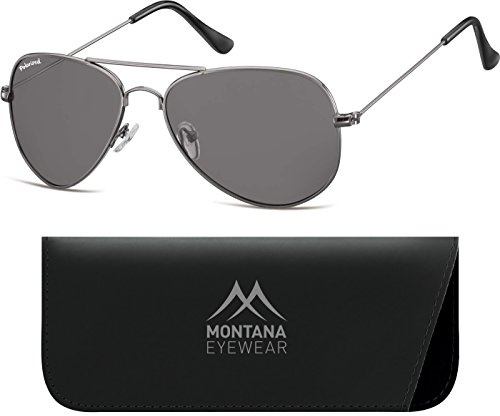 Montana Eyewear Sunoptic MP94 Sonnenbrille in grau, inklusive Softetui