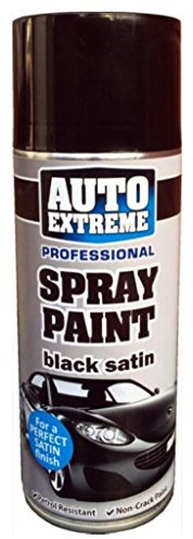 Auto Extreme Black Satin 1929 Spray Paint Aerosol 400ml (2 Pack)