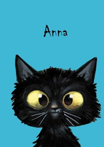 Anna - Katzen-Malbuch / Tagebuch / Notizbuch: DIN A5 - blanko - Katze