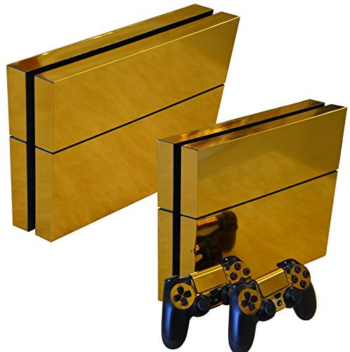 Mcbazel Calcomanías de la Serie Pattern Pegatinas de Vinilo Solo para PS4 Original No para PS4 Slim/Pro (Oro)