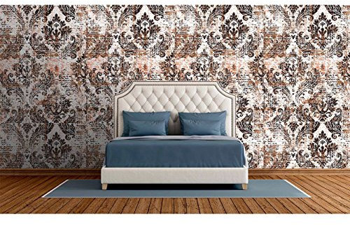 Photographic Vinyl Wallpaper and Wall Damask Brown | fotomural for Walls | Tattoo | Mural | Wallpaper | Several Measures | Decoration Dining Rooms, Rooms, Rooms... 500x300cm