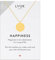 LUUK LIFESTYLE Halskette mit Anhänger in Coin | runder Form, HAPPINESS Geschenkkarte aus 925er Sterlingsilber, Plättchen in schlichtem Design, Geburtstags Geschenk, Weihnachten, femininer Look, Gold