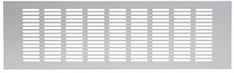 20x5 inch / 500x120mm Silver Kitcen Worktop/Plinth Heat Vent Grill Aluminium