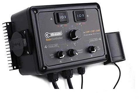 Climate Twin Fan Controller 4 Amp & Twin Fan Controller 12 Amp Hydroponics (12 + 12 Amp - Twin controller)