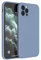 Mixroom - Cover Custodia Case per iPhone 12 Pro Max Protezione Copre Fotocamera in Silicone TPU Opaco con Bordi Piatti Colore Blu Acciaio