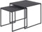 AC Design Furniture Ingelise quadratischer Satztisch 2er-Set, Tischplatte in schwarzer Marmoroptik, Couchtisch minimalistisches Design, Beistelltisch Wohnzimmer, Akzenttisch Flur, 1 Stück, H: 45 x B: 50 x T: 50 cm