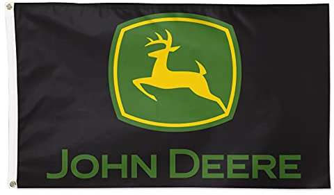 WinCraft John Deere Flagge Deluxe-Logo, 90 x 150 cm, Schwarz