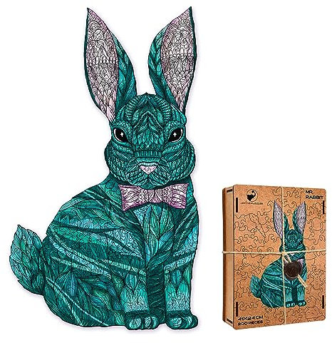 Hase Minze | Holzpuzzle | Active Puzzles | A3 Medium | 42 x 25 cm | 200 Teile