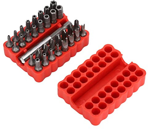 Sicherheits-Bit-Set, Chrom-Vanadium-Stahl-Sicherheitsschrauben-Sechskant-Bit-Sätze 1/4-Zoll-Welle Durable Solids 33-teilig für Fahrzeuge für die elektronische Wartung
