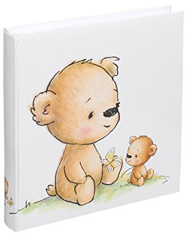IDEAL TREND Cat & Bears Fotoalbum 30x30 cm 100 weiße Seiten Baby Kinder Foto Album Fotobuch: Farbe: Teddybär