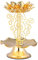 Supvox Leuchter 1Pc 4. 5-Zoll-Lotus-Carving-Kerzen Ghee-Lampen-Lotusbutter-Lampen Buddhistischer Kerzen Goldener Legierung für Einzigartige Wohnkultur Lotos Tee Stand