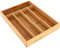 TIENDA EURASIA - Organizador de Cajones, Bandeja de Cuberteria de Madera, Almacenaje de Cocina para Cajon, Organizador Cubiertos de 25 x 34 x 5 cm con cinco Departamentos
