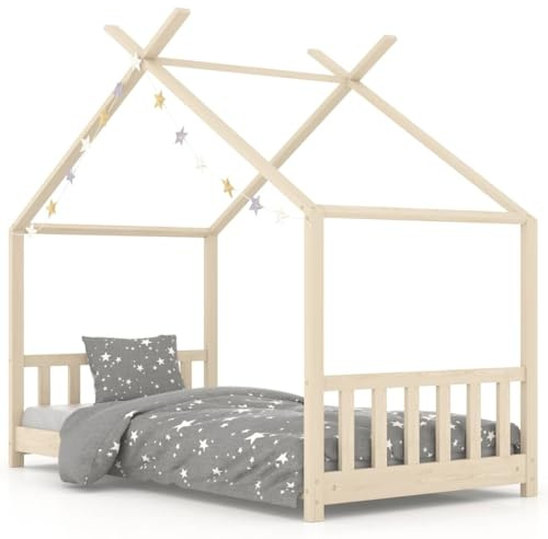 vidaXL Kids Bed Frame Solid Pine Wood 70x140 cm