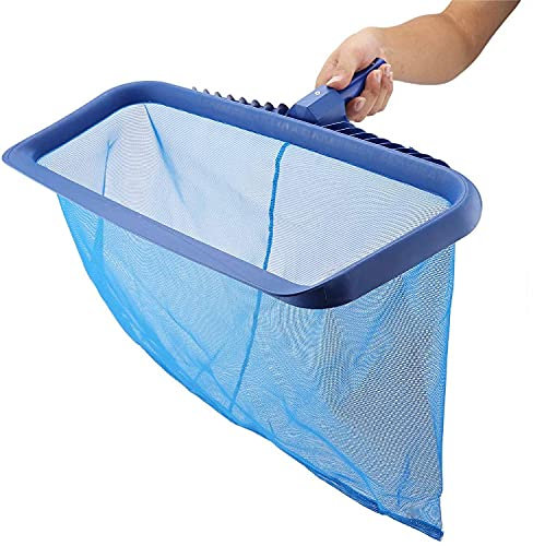 Outils de Nettoyage de Piscine, Piscine d'écumage à Mailles Fines, écumoire de Piscine, Poteau en Aluminium pour Nettoyer la Piscine, l'étang de Jardin, Le Bain à remous et Le Spa