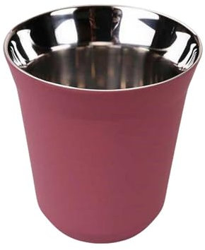 MdybF Stainless Steel Cup Stainless Steel 304 Espresso Mugs Coffee Milk Water Drink Breakfast Cups Insulated Double Wall Dishwasher Safe Texture 160Ml-R-Red-160Ml