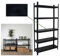 TRUTZHOLM Wohnzimmerregal 180x90x30 cm 180x90x40 cm Traglast 600 kg 5 höhenverstellbare, 8 mm Dicke Böden Steckregal Bücherregal Standregal Lagerregal Schwerlastregal Stahl (180x90x30)