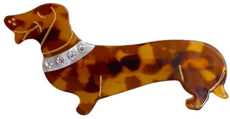 rockible Pinzas para El Pelo de Perro Animal, Horquillas para El Pelo para Mujeres Y Niñas, Pasadores de Moda, Horquillas de Perro Salchicha para Disfraz de Pe, marrón
