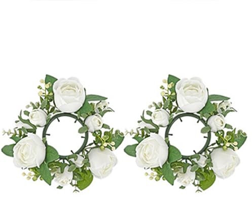 Künstlicher Blumenhalter, 2 Stück, Kerzenständer, Girlande, Halter, Kranz, langlebig, künstlicher Kranz für Zuhause, Party, Dekoration, künstlicher Blumenkranz