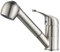 Single Lever Kitchen Tap, Brushed Nickel Pull Out Kitchen Sink Mixer Tap 1 Hole, NewEast Low arc Swivel Kitchen Monobloc Mixer Tap