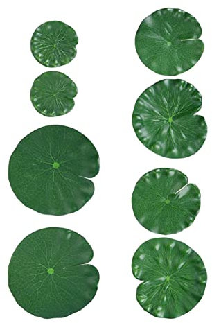 ABOOFAN 8stücke Kunstliche Lotusblatter Teichdekor Eva-Material Verschleissfest Lotusblatt Teich Zubehoer Dekorative Seerosenblatter Simulierte Teichpflanzen