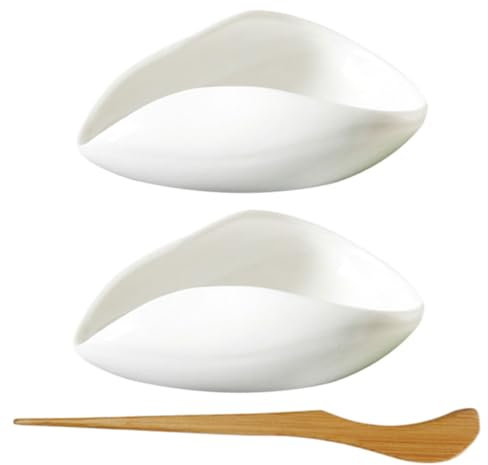 KICHOUSE Ceramic Tea Lotus Saucer Tea Leaf Scoop for Loose Accessory Dishwasher Safe