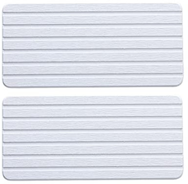 Janasiba Lot de 2 sous-verres rectangulaires en diatomite absorbant l' pour tasses à thé, utilisés pour les savons à main, les plantes et les articles de toilette