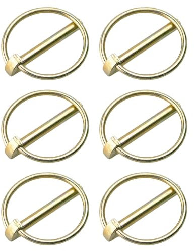 Cotter Pins Assortment Kit, Heavy Duty Locking Pin Set, Multi-Functional Safety Pins for Farm Tractors, Trucks, Lawn Mowers, Trailer Hitch Clips (6 PCS)