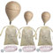 Janster® Lot de 3 petites trompes en bois et pointe de stylo avec cordes, rondelles et sacs | Jeu manuel pour filles avec pointe en métal | Lot de 3 toupies classiques en bois pour cadeau original