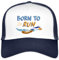 Spreadshirt Looney Tunes Road Runner Born to Run Trucker Cap, One Size, Weiß/Navy