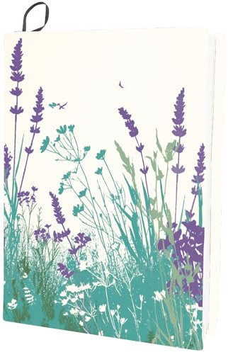 CRASPIRE Funda Elástica para Libros de Lavanda, Lavable, Reutilizable, de Nailon, Grande, para Libros de Tapa Dura de 9 x 11 pulgada, para Estudiantes de Aula
