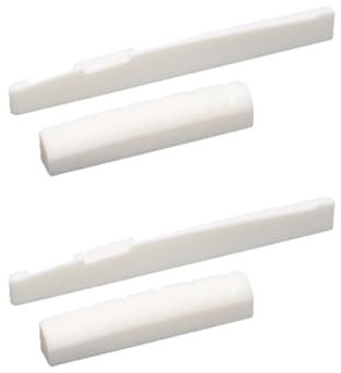 GXGM 4pcs Acoustic Guitar Bone Bridge Nut and Saddle 2 Sets 72 mm Nut 43 mm Nut Set for Folk Guitar Primary Colour Vintage Guitar Accessories, blue, XL