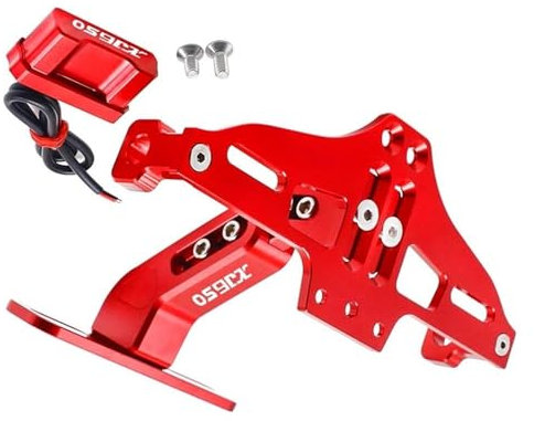 MAKUTU License protector Bracket For Y-AMAHA XJ650 XJ 650 Motorcycle License Plate Holder Number Plate Frame Light Bracket(Black- Silver)