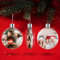 Personalisierte Weihnachtskugeln mit Foto, Christbaumkugel Personalisiert mit Beidseitigem Foto, Weihnachtskugeln Selbst Gestalten, Weihnachtsschmuck Geschenk für Familie und Freund - Rund