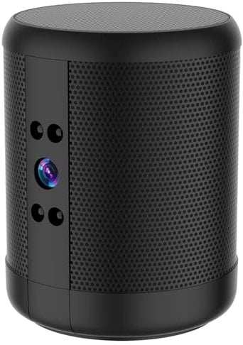 Spy Camera,4K Security Camera Indoor Bluetooth Speaker,Nanny Cam Hidden Camera Mini Secret Camera with WiFi,Night Vision,Motion Detection,128G SD Cards & 3600mAh Battery for Home Office Security