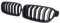 MLTLKPPVNG Für BM&W Für 3 Serie F30 F31 F35 320i 325i 328 2012-2018 2019 Racing Grill Auto Front Grill Klavier Schwarz Dual Line Nieren Grille Nieren Kühlergrill(Matt-schwarz)
