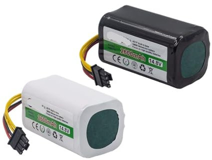Batería de repuesto de iones de litio de 14,8 V y 3200 mAh, compatible con LIFERO RX9 360 S5 S7pro T90, compatible con Conga 1290 1390 1490 1590 790T 880L, batería para barredora (negra, 2600 mAh)