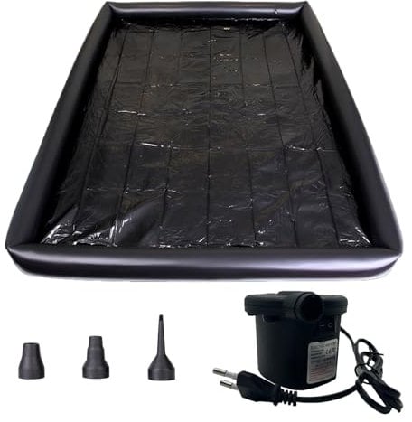 Liebesdecke Wasserdicht für Sex 180x200 Aufblasbares Erotik Bettlaken Sexdecke für Paare Weiche Wasserfeste Decke für Sex BDSM Liebesbett mit Elektrischer Luftpumpe EU-Stecker