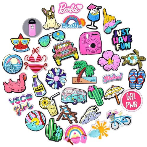 Yuannee Schuh Charms,35 PCS Cartoon Schuhblumen Croc Pins Schuhanstecker Dekorative Pins Charms Schuh Schuhanstecker Diy Schuhdekorationszubehör für Kinder Mädchen und Jungen