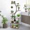 Frost IX Plant Stand Indoor with Grow Lights: 9 Tiered Indoor Plant Shelf - Metal Plant Flower Display Shelves,Tree-Shaped Plant Rack for Home, Patio, Black