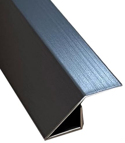 Door Threshold Strip Stainless Steel Transition Edge Cover for High to Low, 90 Degree Thresholds Ramps Trim for Vinyl, Brushed Surface Transition Bar for Indoor & Outdoor(Gray,50mm (2))