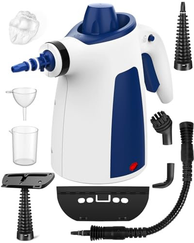 Steam Cleaners Portable Hand Held Steam Cleaner Handheld Steam Cleaner, Comes with 9-Piece Accessories for Multi-Surface Stain Removal, Perfect for Stain Removal, Car, Sofa, Floor, Bathroom, Window
