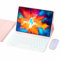 FAYGAOAI Funda con Teclado para Lenovo Tab M10 Plus 3rd Gen (2022) 10.6 (TB-125FU), Contiene Ñ, Retroiluminación 7 Colores, Teclado Inalámbrico Magnético Desmontable,Rosado