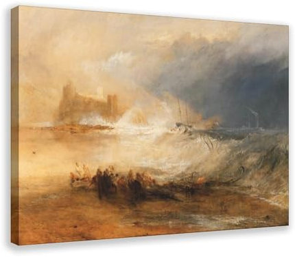 J. M. W. Turner Wreckers Coast of Northumberland Joseph Mallord William Turner Canvas Modern Poster Wall Art Decor Prints Paintings Living Room Bedroom Decor 16x24inch(40x60cm)