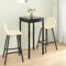 THOYTOUI Bartisch MDF Schwarz 55x55x107 cm, Tisch Bistrotisch Esszimmertisch Küchentisch Geeignet für Küche Wohnzimmer Speisesaal Esszimmer