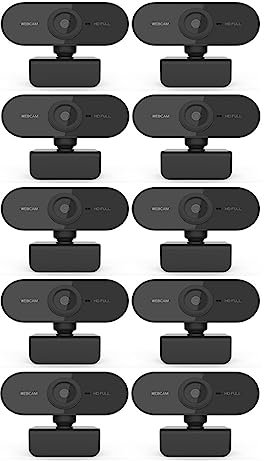 MKHFP Webcam in streaming, Webcam 1080P HD Web Camera con microfono USB Web Cam for PC Computer portatile Trasmissione in diretta Mini videocamera for conferenze, streaming live, registrazione