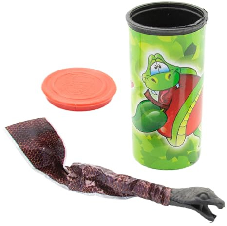 Bkljkf Box mit automatischen Schlangen-Chips, Spielzeug mit Sprungfeder für Witz, realistisches und sicheres Zubehör für den Einsatz bei Partys mit Freunden, Familie, Büro, Zuhause und zu Hause