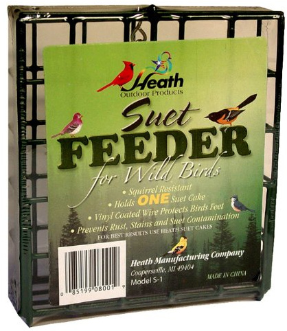 Heath Outdoor Products S-1-8 Single Hanging Suet Feeder , Green